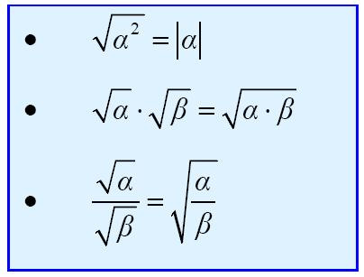 ΘΕΩΡΙΑ Ρίζες Πραγματικών Αριθμών Ορισμός Η τετραγωνική ρίζα ενός μη αρνητικού αριθμού α συμβολίζεται με και είναι ο μη αρνητικός αριθμός που, όταν υψωθεί στο τετράγωνο, δίνει τον α.