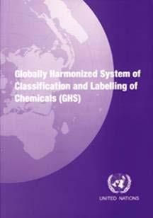 GHS Globally harmonised system To Παγκόσμιο Εναρμονισμένο Σύστημα ταξινόμησης των χημικών σε τάξεις και κατηγορίες κινδύνου και με στοιχεία επικοινωνίας του κινδύνου.