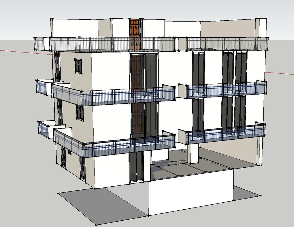 Ε 3.4:Π ο ο ο ο ο Trimble SketchUp Ακολουθoύν φωτογραφίες που αναδεικνύουν την εσωτερική λεπτομέρεια του κτηρίου.
