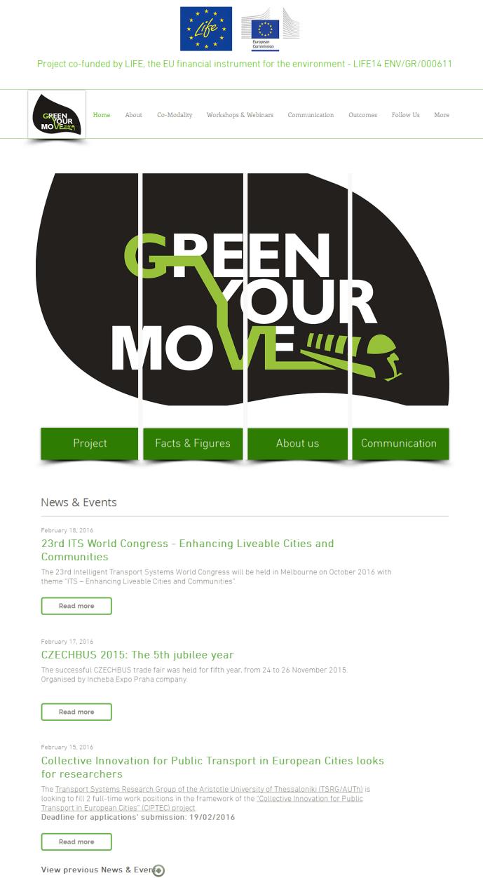 Stay tuned: www.greenyourmove.org & www.greenyourmove.eu www.facebook.