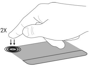 Ενεργοποίηση ή απενεργοποίηση του TouchPad Όταν η ζώνη του TouchPad είναι ενεργή, η φωτεινή ένδειξη είναι σβηστή.