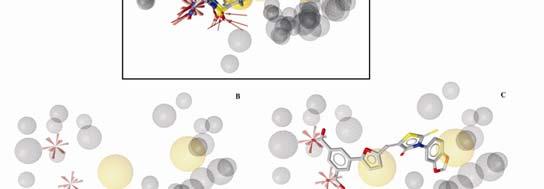 kisline (PDB: 2JFH, 2JFF, 2UU, 2UUP) Farmakoforni model, namenjen virtualnemu rešetanju s pomočjo farmakoforov Primer zadetka VALIDACIJA FARMAKFRNEGA MDELA Comp.