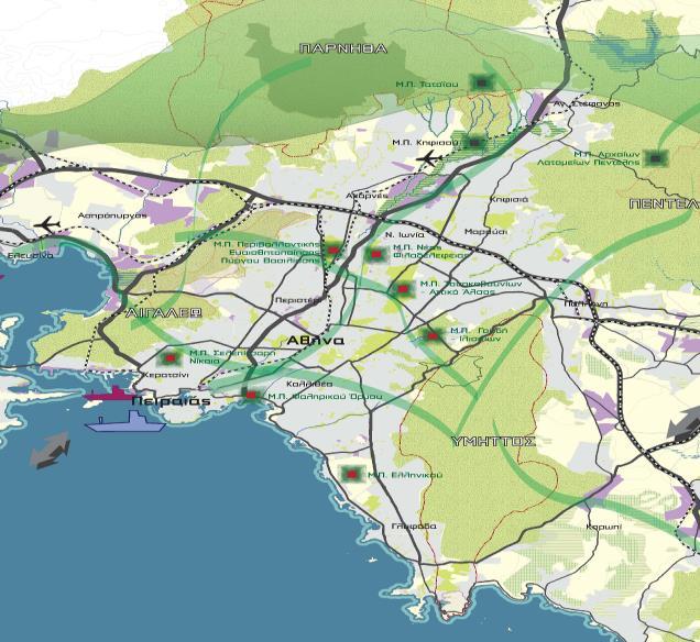 m 2 /κάτοικο στη Ρώμη, 20 m 2 /κάτοικο στη Βιέννη, 27 m 2 /κάτοικο στο Άμστερνταμ, 29 m 2 /κάτοικο στις Βρυξέλλες και 35 m 2 /κάτοικο στη Βόννη.