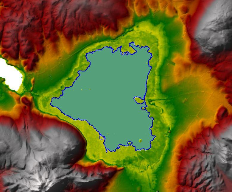 12 Λίμνη Βουλκαριά (GR15) 12.1 Γεωγραφικο Υπο βαθρο και Υδρολογικα Δεδομε να Για το γεωγραφικό υπόβαθρο χρησιμοποιήθηκε το ΨΜΕ και τα στοιχεία από τις επί τόπου τοπογραφήσεις.