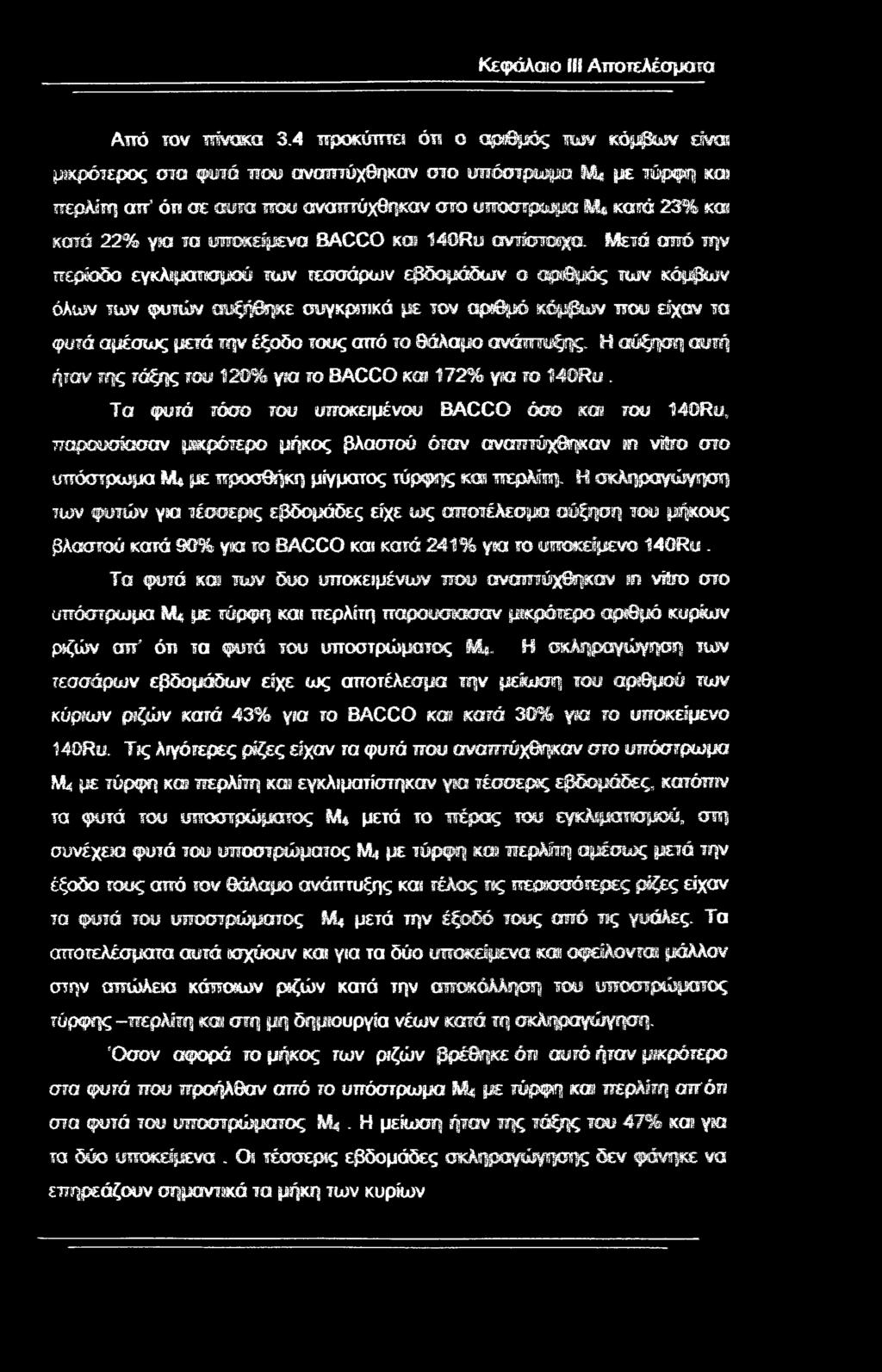 υποκείμενα BACCO και 140Ru αντίστοιχα.