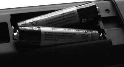 TV Control & Operation Inserting the Batteries into the Remote Remove the back cover to reveal the battery compartment. Insert two size AAA batteries.