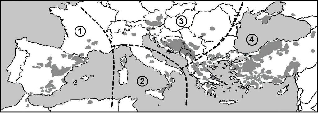 CSERESNYÉS & TAMÁS 2014 Υποείδη μαύρης πεύκης 1 P. nigra ssp.