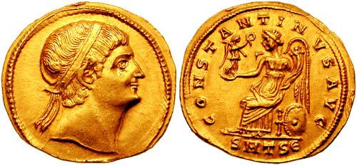Το νόμισμα στην Βυζαντινή εποχή Από την εποχή του Ιουλίου Καίσαρα, μέχρι και τις αρχές του 3ου αι. μ.χ., το βάρος του δηναρίου έπεσε, και η καθαρότητα του μειώθηκε τόσο που ισοδυναμούσε με μια απώλεια πραγματική 2% κάθε χρόνο.