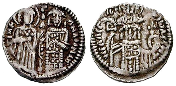 Υπέρπυρο του Ανδρονίκου Β (1282-1328) από το νομισματοκοπείο της Κωνσταντινούπολης Ακόμα και αυτά θα αντικατασταθούν από το λεγόμενο βασιλικό που ήταν και το τελευταίο σημαντικό βυζαντινό νόμισμα.