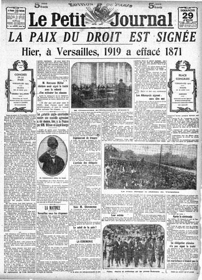 στις Βερσαλλίες, το 1919 έσβησε το 1871, έτος όπου η
