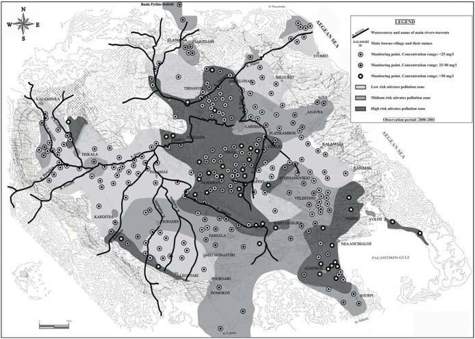 επικινδυνότητας σύμφωνα με την Οδηγία 91/676/ΕΟΚ. Στο σχ.