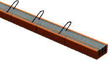 Skupna višina stropa, vključno z betonsko tlačno ploščo je cm.