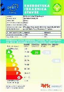 Stanovanjski dvojček Pridobljena energetska izkaznica za objekt zgrajen z opeko POROTHERM 0 S P+E z 8 cm