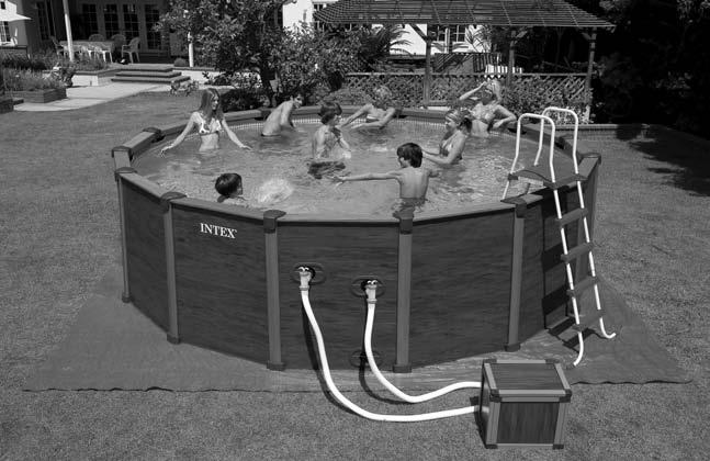 (20) SEQUOIA SPIRIT WOOD-GRAIN FRAME POOL GREEK 7.5 X 0.