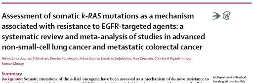 k-ras constitutively activating somatic mutations of the RAS-RAF-MAPK pathway mediate resistance to upstream targeting