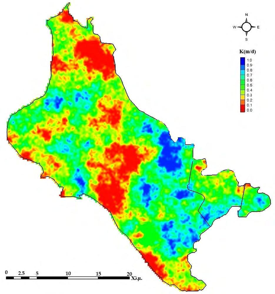 Σχήμα 8. 32. Χάρτης της α. μέσης τιμής και β.