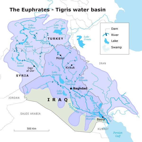 Φράγματα Τίγρη & Ευφράτη Συριακά Φράγματα 11 σε Ευφράτη (TabqaHP-Ι) Ιρακινά Φράγματα 5 σε Ευφράτη (Haditha HP-I) 9 σε Τίγρη (Mosul HP-I-FC) Τουρκικά Φράγματα
