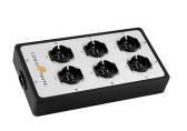 distributor - 6 Schuko plug distributor Solid Core Hybrid Design Silver & Copper Analogue a digital plugs