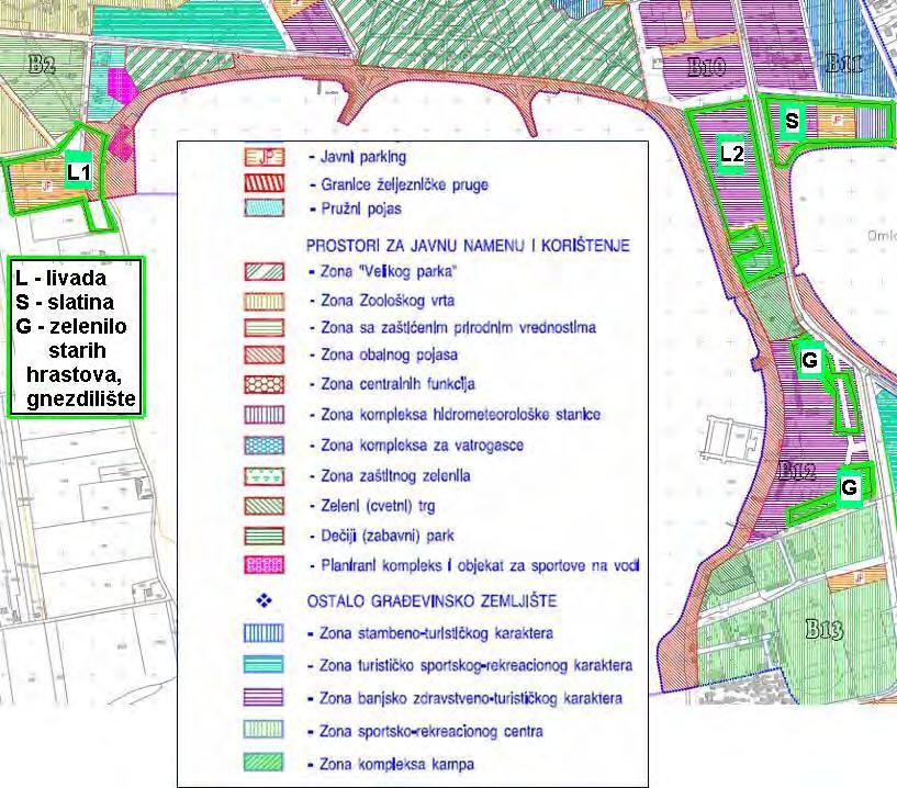 II Oпис природних, створених и предеоних одлика Табела 11: Категорије станишта евидентиране картирањем Палићког језера и окружења 2010.