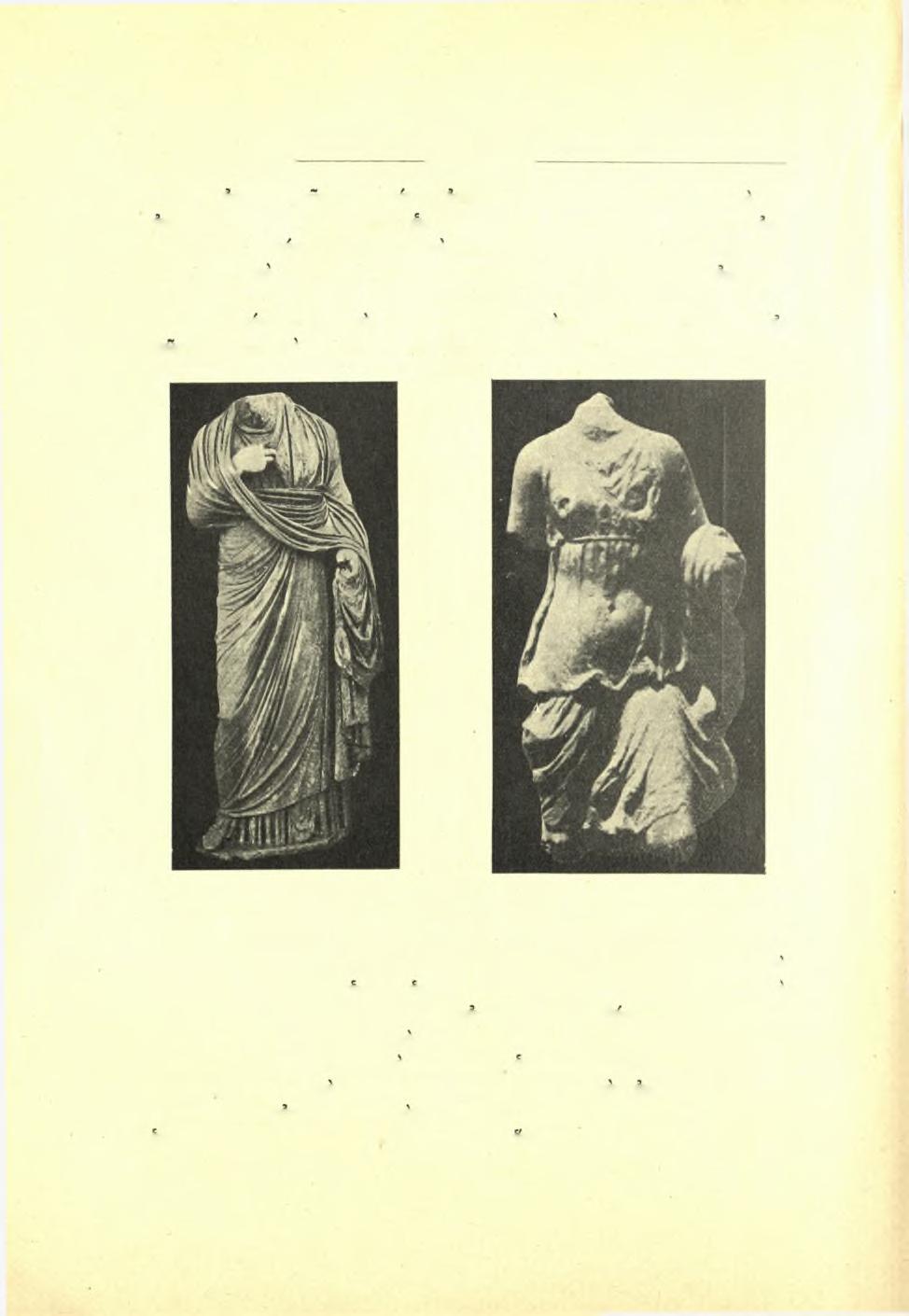 74 Πρακτικά τής 'Αρχαιολογικής Εταιρείας 1932 Ή αφθονία των μαρμάρινων ανδριάντων, οΐτινες άνευρέθησαν προ τοΰ αναλήμματος, καταρριφθέντες, ως μαρτυρεί ή θέσις τής εΰρέσεώς των, από τοΰ άνωθεν