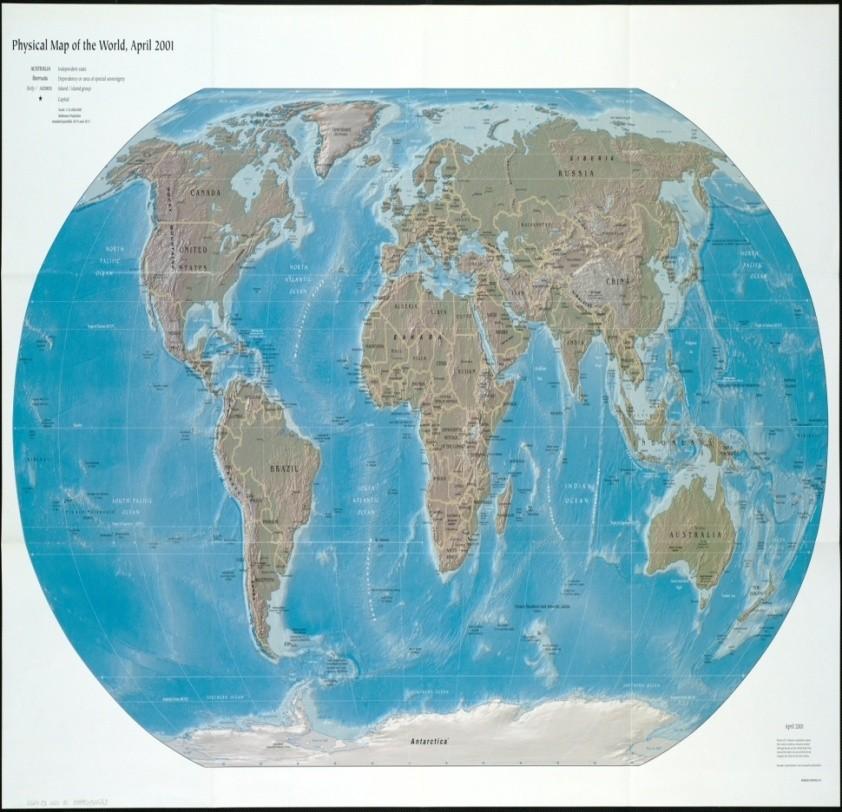com/photos/kevinmgill/73697 71816/sizes/o/in/photolist Physical Map of the World, April