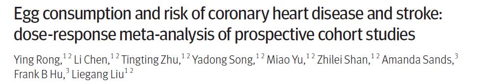 Subgroup analyses suggest a positive association between higher egg intake and risk of coronary heart disease in diabetic patients, and an inverse association between higher egg