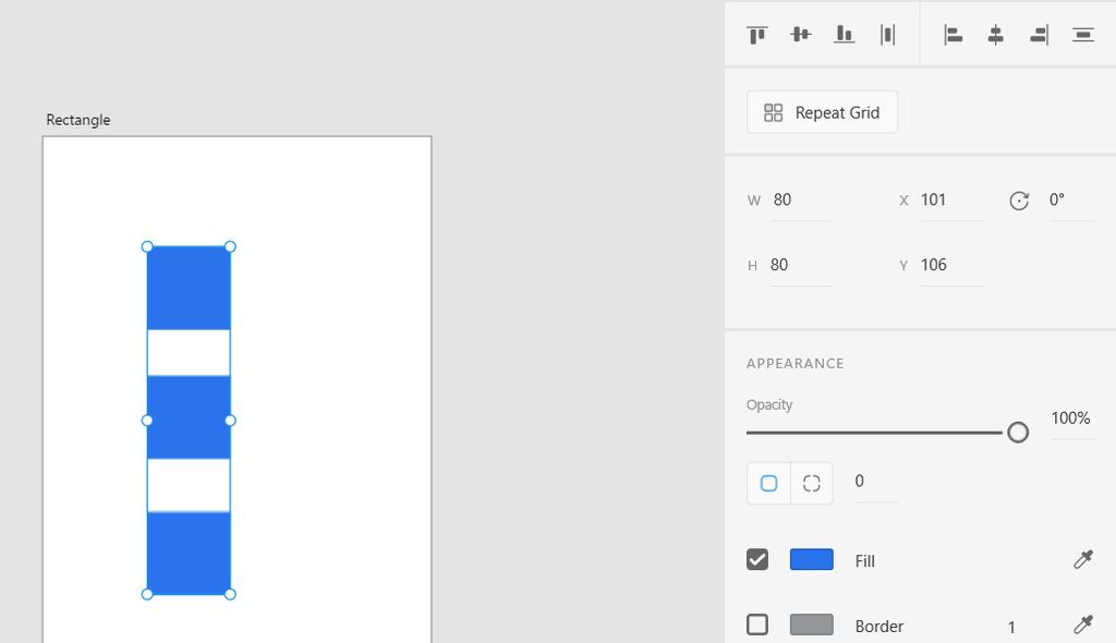 You can have vertical alignment on left, right or center.