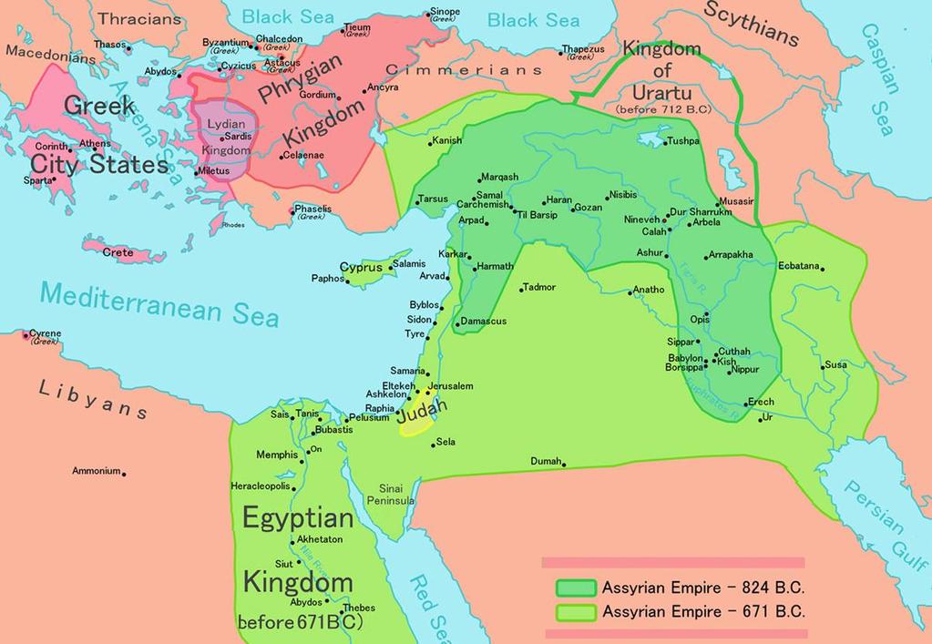 wars with neighbouring states. This included full Mesopotamia and towns at the Mediterranean coast.