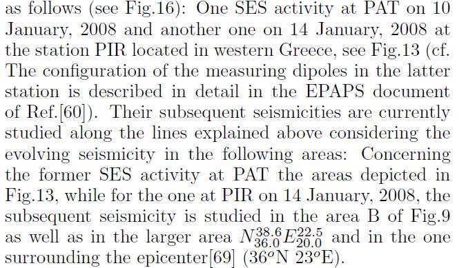 sets of new preseismic signals (SES activities) were