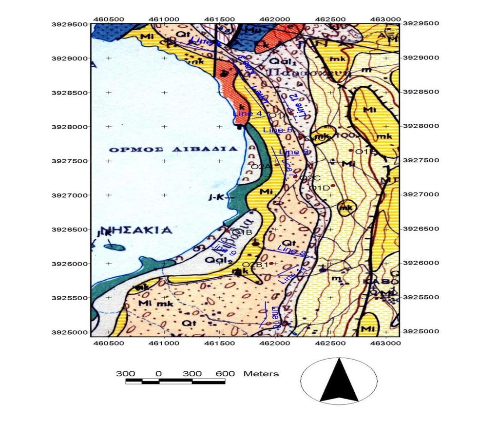 4. ΓΕΩΗΛΕΚΤΡΙΚΗ ΔΙΑΣΚΟΠΗΣΗ ΣΤΑ ΦΑΛΑΣΑΡΝΑ 4.1 Εισαγωγή Η εφαρμογή των γεωφυσικών μεθόδων πραγματοποιήθηκε σε τρία διαφορετικά τμήματα της ευρύτερης περιοχής μελέτης (βόρειο, κεντρικό και νότιο).