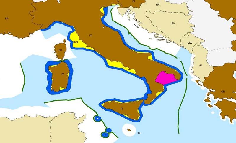 Θεματικο τμημα Β: διαρθρωτικες πολιτικες και συνοχη Χάρτης 4: Χωρικά ύδατα της Ιταλίας EU Countries