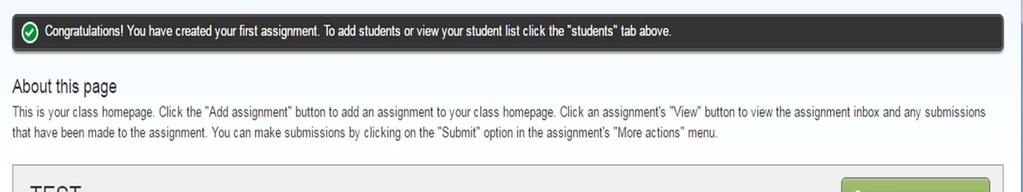 Βρίσκεστε στην οθόνη Assignment που έχετε