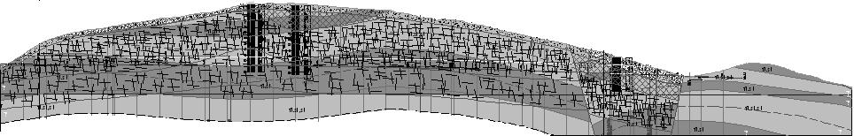 A) Σχήµα 4 : Γεωλογική µηκοτοµή του δεξιού κλάδου της σήραγγας (ISTRIA ID.D.T.L052.A) 2.
