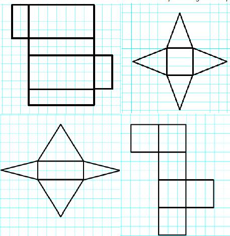 8.(Γ3.11) Αναγνωρίζουν και κατασκευάζουν αναπτύγματα κύβου, ορθογώνιων παραλληλεπιπέδων, πρισμάτων και πυραμίδων, χρησιμοποιώντας διάφορα μέσα και λογισμικά. Αναγνώριση ακμών, κορυφών και εδρών 8.