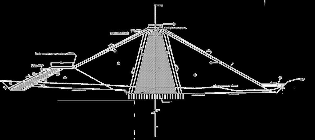 Παραδείγματα Ελληνικών γεωφραγμάτων Ζώνη Περιγραφή Μέγιστο μέγεθος Πάχος στρώσης 1 Αδιαπέρατος πυρήνας 7,50mm 0.15 2 Μεταβατική ζώνη - Φίλτρο 12,7mm 0.45 3 Μεταβατική ζώνη - Στραγγιστήριο 75mm 0.