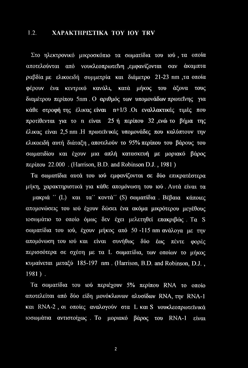 οι εναλλακτικές τιμές που προτίθενται για το η είναι 25 ή περίπου 32,ενώ το βήμα της έλικας είναι 2,5 nm.