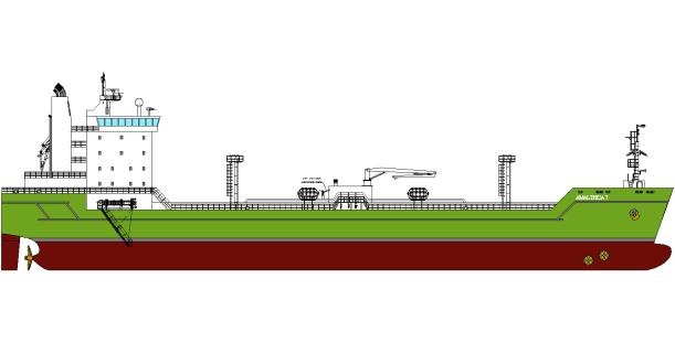 καυσίμου LNG (bunkering vessel) χωρητικότητας 1000mᶟ, το AMALTHEIA 1 - Λεπτομερής