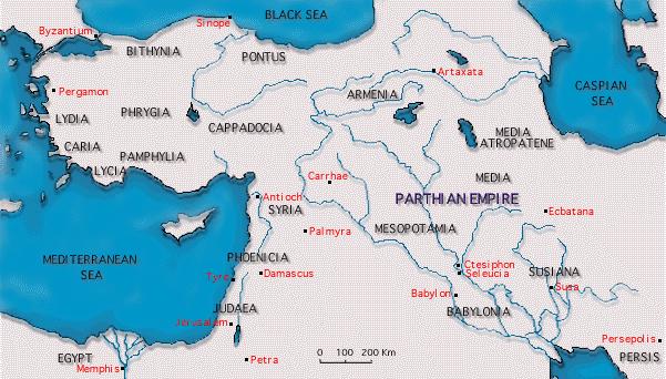 Σχήμα 1. Χάρτης της Μεσοποταμίας (Πηγή: www.google.