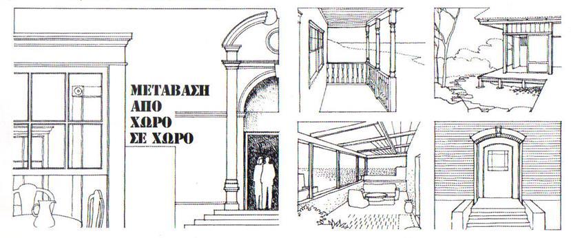 Οι τοίχοι μπορεί να χοντροί και να εκφράζουν μια σαφή διάκριση μεταξύ εσωτερικού και εξωτερικού χώρου από τον οποίο το απομονώνουν.