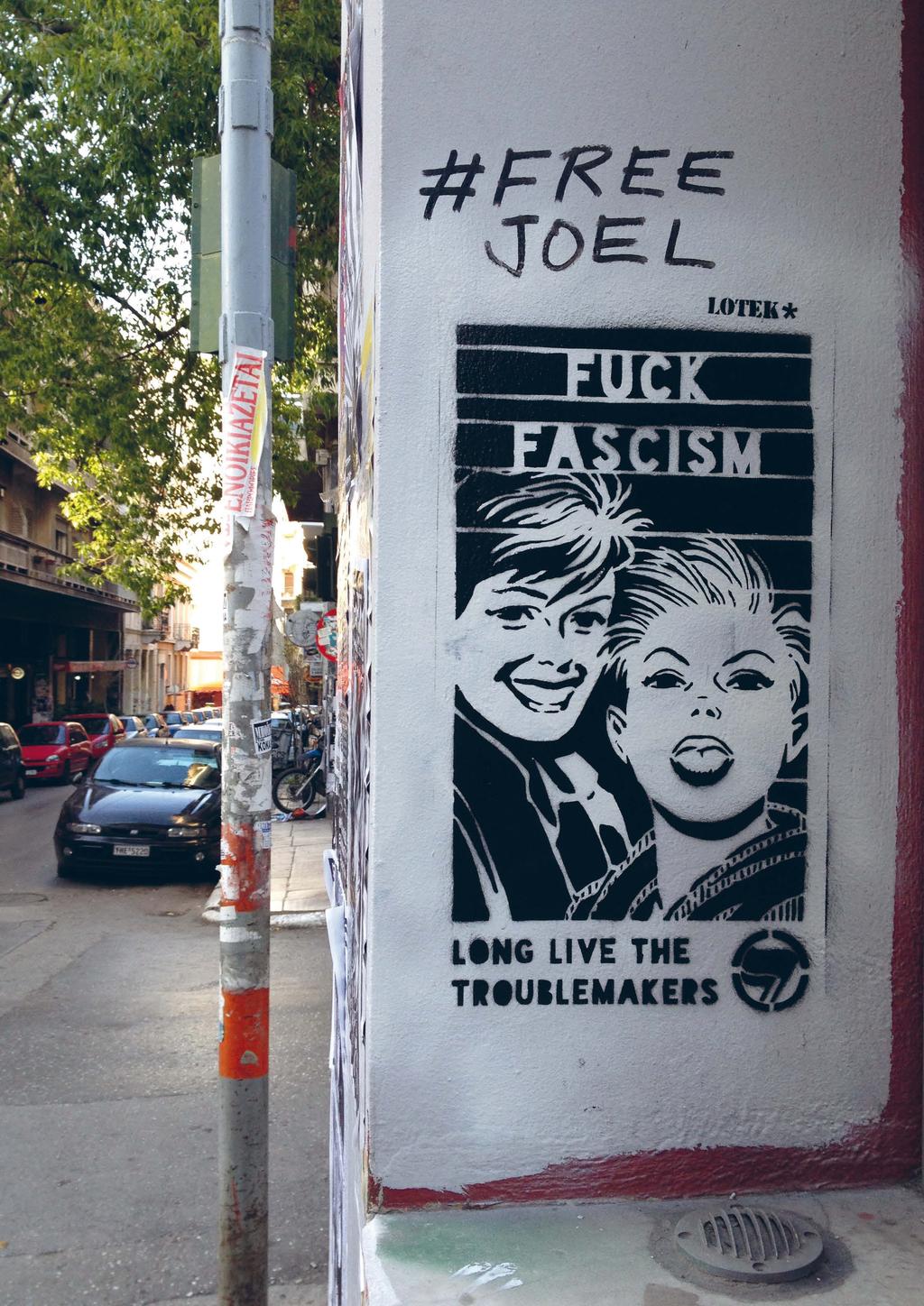 Long Live The Troublemakers / Ζήτω οι ταραξίες / Lang leben die Kravalisten 2014 Spraypaint stencils on