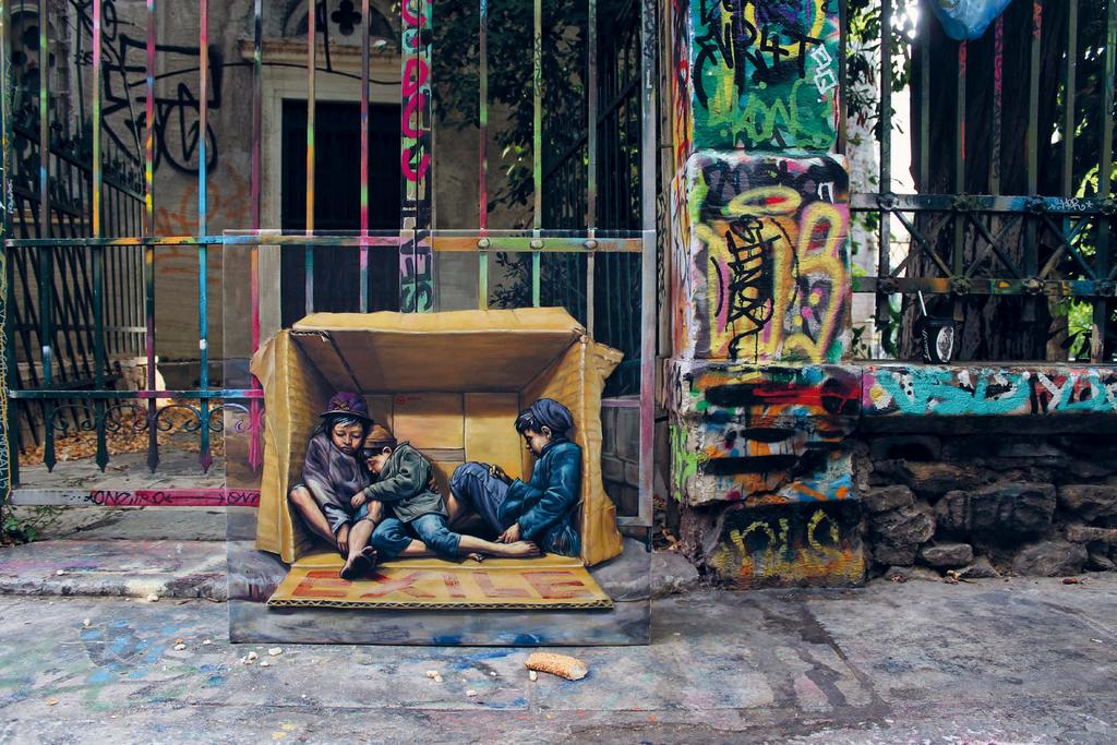 1 2 3 1 Exile / Εξορία / Exil Athens 2014 / Αθήνα 2014 / Athen 2014 70 72 cm