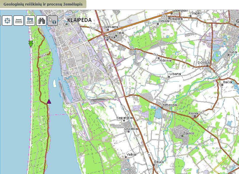20 2 3 Planuojama ūkinė veikla 1 6 pav. Planuojamos ūkinės veiklos objekto padėtis geologinių reiškinių atţvilgiu (Šaltinis: geologijos informacijos sistema) 20.2 Lentelė.