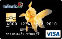 mkreditka: Úverový limit od 350 do 16 500 (od 10 544,10 Sk do 497 079 Sk), embosovaná, čipová a medzinárodná karta VISA v dvoch verziách: Classic úverový limit 350 6 500 (10 544,10 Sk 195 819 Sk)