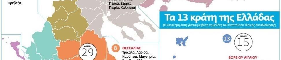 αιρετές περιφέρειες (αιρετό περιφερειάρχη και Περιφερειακό