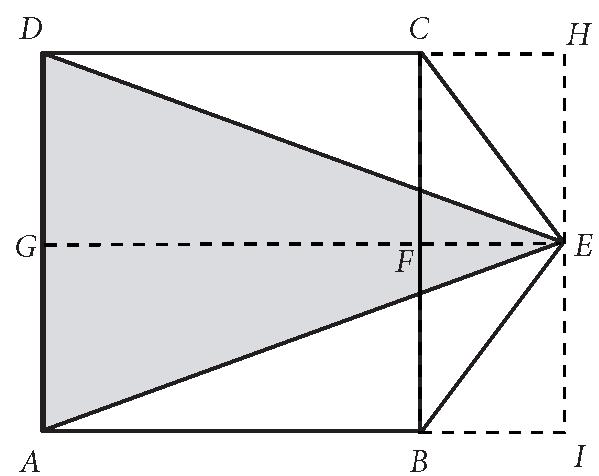 Површина троугла је 96 cm.