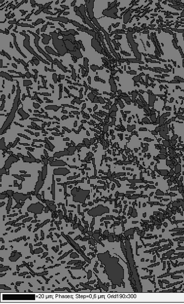 ΚΕΦΑΛΑΙΟ 3 ΠΕΙΡΑΜΑΤΙΚΟ ΜΕΡΟΣ Εικόνα 33 Χάρτης φάσεων EBSD της περιοχής της εικόνας