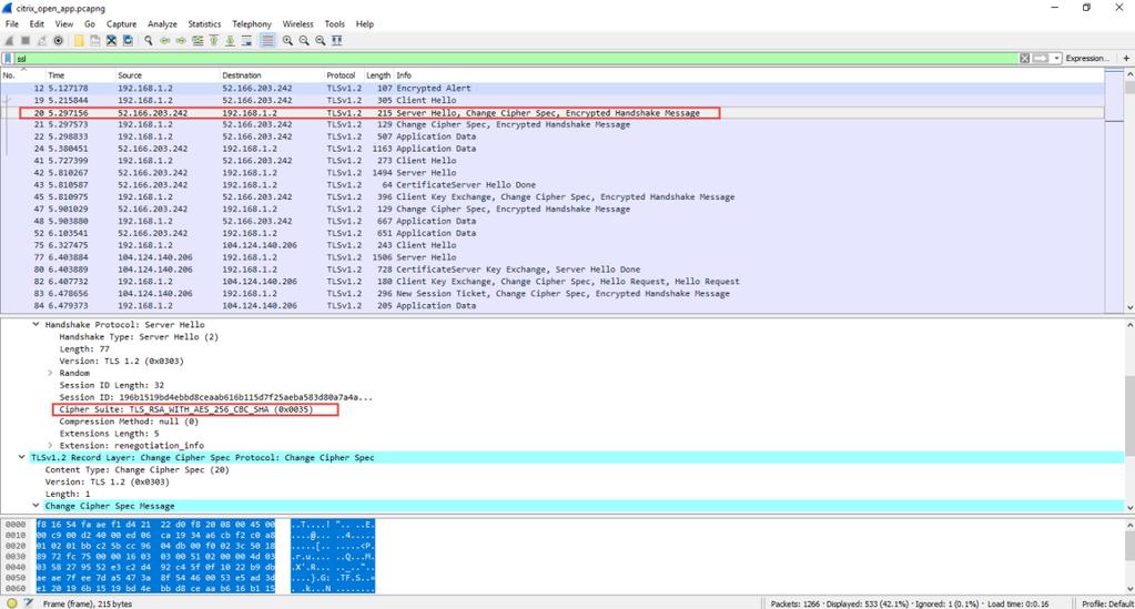 Εικόνα 4-16. Netscaler's Hello Εικόνα 4-17. Random-Session ID 4.