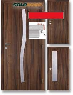 plné V7 presklené Interiérové dvere CPL laminát výška 197 cm, ľavé/ pravé, bez kovania a zárubní Rozetové kovanie vhné pre rôzne rozteče zámkov americký dub CPL laminát kvalitná výtlačne lisovaná