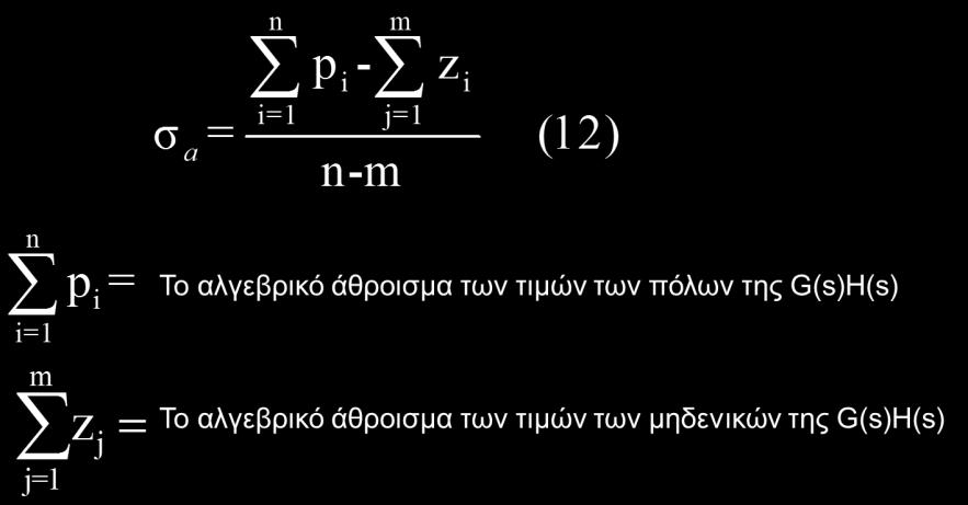 Κανόνες προσεγγιστικής χάραξης του γεωμετρικού τόπου των ριζών (3) 6.