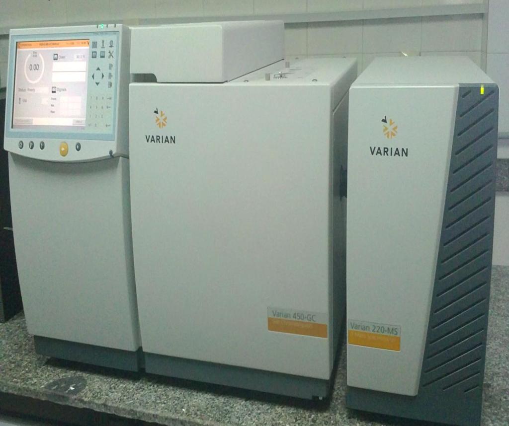 مشخصات دستگاه گازكروماتوگرافی دستگاه GC/MS Model: 450-GC, Varian, USA Parameter Temperature range: +4 C to 450 C Temperature program ramps/holds: 24/25 Maximum temperature ramp rate: 120 C/min Cool